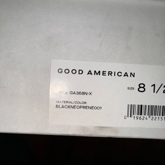 Good American Clear Wedge Sandal Neoprene Open Toe Size 8.5 GA368N-X New in Box - Picture 16 of 16